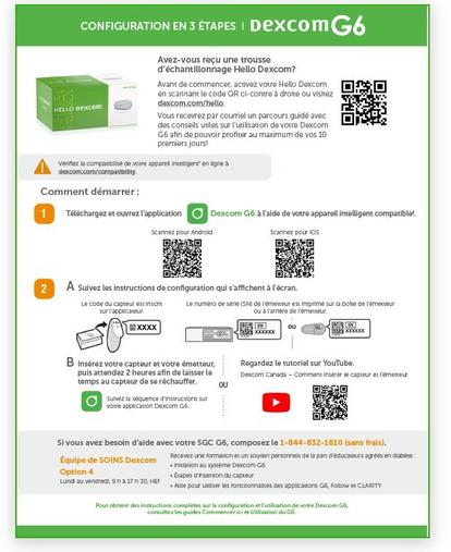 Document d'information sur le Dexcom G6